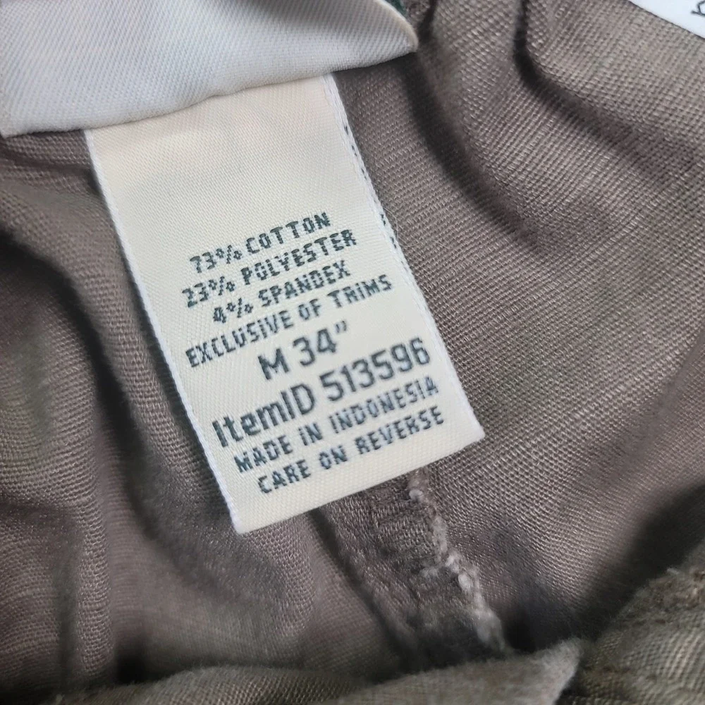 LL Bean Pants Mens M (34) Brown Explorer Ripstop Jogger Casual Outdoor Preppy - Picture 14 of 16